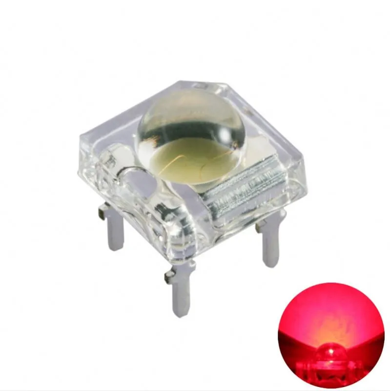 5mm Super Flux Piranha 4pin LED - Červená