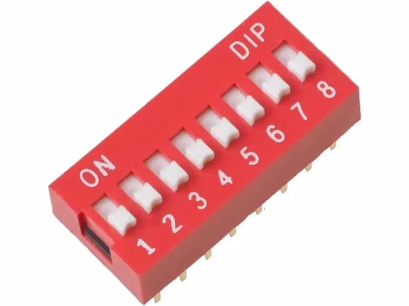8pinový dip přepínač 2,54 mm